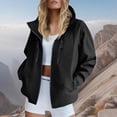 thumbnail image 5 of Sexlip Women Hooded Waterproof Windbreaker Jacket Full Zip Long Sleeve Multi Zipper Pocket Loose Fit Outdoor Hiking Lightweight Rain Coat Black M, 5 of 8