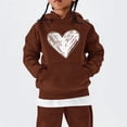 thumbnail image 2 of Mercatoo Girls Oversized Heart Hoodies Fall Winter Trendy Pullover Hoodie Pocket Personalized Graphic 𝐇ooded Sweatshirts, 2 of 5