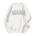 thumbnail image 5 of Women's Sweatshirts 2025 Mama Sweatshirt Long Sleeve Crewneck Graphic Casual Pullover Tops Sweatshirt for Women, 5 of 6