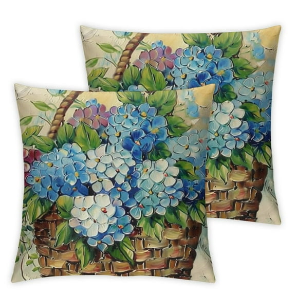 nygtbtfer Flower Decorative Throw Pillow Set of 2, Our Life , Enjoy The Little Things Sofa White