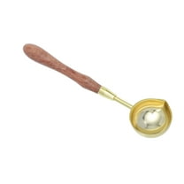 FOLOYORI Envelope Sealer Wax Spoon Golden 1Set 4.3x1.2in
