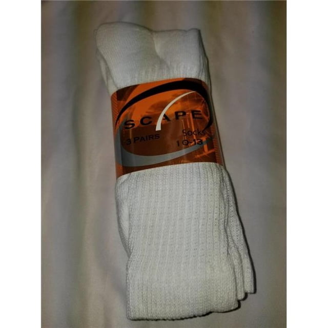 Unisex Crew Socks - Size 11-13, 3 per Pack - Case of 240
