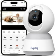 Open Box Hugolog 3K 5MP Indoor Pan/Tilt Security Camera HU-PWR6P-W - White