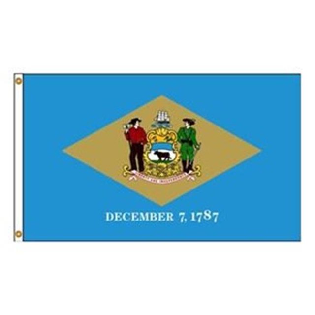 Annin Flagmakers 140870 4 ft. X 6 ft. Nyl-Glo Delaware Flag
