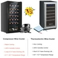 thumbnail image 6 of Ktaxon 28 Bottle Wine Cooler Refrigerator Freestanding Compact Wine Fridge with Digital Control, 6 of 8