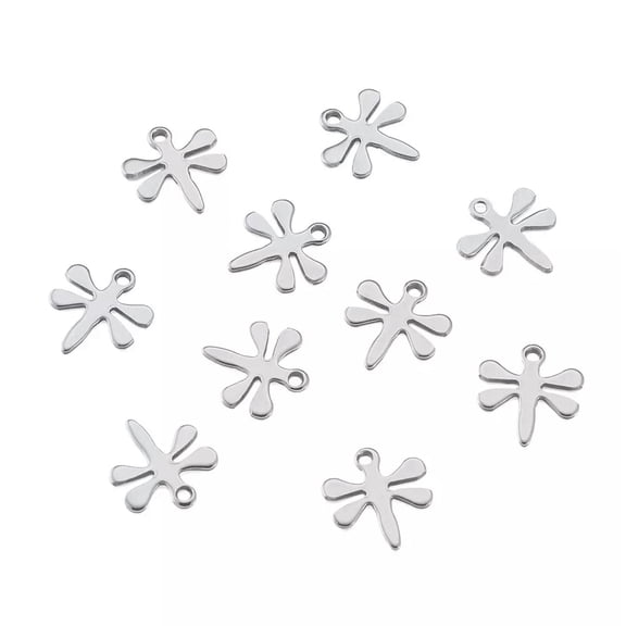 U8MO 20pcs 304 Stainless Steel Mini Metal Charms Dragonfly Pendants Crafting 11x10mm