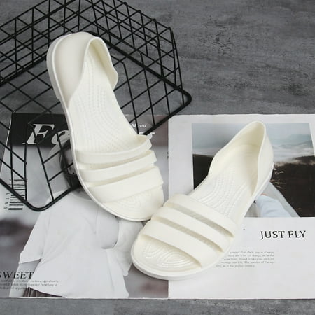 

Women s Summer Comfortable Slip On Beach Shoes - Crisscross Flat Sandals