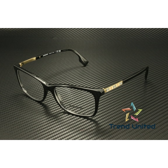 BURBERRY BE2337 3001 Fleet Black Demo Lens 54 mm Women's Eyeglasses