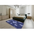 thumbnail image 4 of Ahgly Company Indoor Rectangle Patterned Denim Dark Blue Area Rugs, 8' x 12', 4 of 6