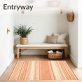 thumbnail image 3 of Ultra Soft Area Rug, Modern Minimalist with Bold Chevron and Dot Accents, Non Slip, Stain Resistant, Washable Area Rugs for Living Room, Bedroom(Orange, 4X6), 3 of 8