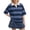 Blue -BW31, variant on Striped Polo Shirts for Women Oversized Short Sleeve V Neck Y2k Streetwear Tops Summer Casual Tee Yellow XL