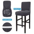 thumbnail image 6 of PiccoCasa Stretch Spandex Chair Seat Cover Jacquard Bar Stool Cover, Slategray, 6 of 8