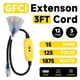 thumbnail image 2 of Cable de extensión EP de 3 pies con 3 salidas 12/3 SJTW 15A/125V con certificación UL, 2 of 7
