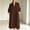 Coffee Dresses for Women, variant on Womens Dresses Stand Collar Half V Neck Side Slit Dual Side Pockets Oversized Maxi Linen Tunic for Summer Loungewear Travel Black XXXL