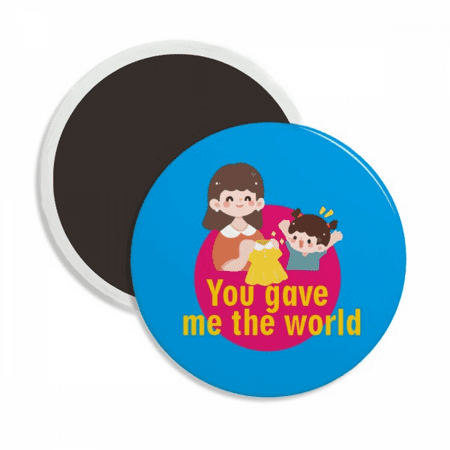 

Mother Loves Life World Art Deco Fashion Round Ceracs Fridge Magnet Keepsake Decoration
