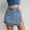Blue, variant on EHRWE Women's Summer High Waisted Stretch Denim Shorts High Waist A Line Denim Shorts With Light Wash Two Piece Design Chic Skort For Fashionistas