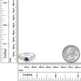 thumbnail image 3 of Gem Stone King 1.06 Cttw Round Blue Created Sapphire and White Moissanite 3-Stone Ring for Women | 925 Sterling Silver and 10K Yellow Gold | Three Stone Wedding Engagement Anniversary Ring | Size 9, 3 of 3