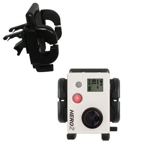 Gomadic Air Vent Clip Based Cradle Holder Car / Auto Mount suitable for the GoPro Hero 2 - Lifetime Warranty