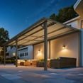 thumbnail image 4 of AECOJOY 12' x 20' Hardtop Gazebo, Heavy Duty Outdoor Gazebo with Galvanized Steel Sloping Roof, All Weatherproof Metal Gazebo Featuring Vertical Stripes for Patio, Backyard, and Lawns, 4 of 7