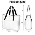 thumbnail image 3 of Tote Bag for Women - Black Halloween Dancing Skeleton Pattern Shoulder Bag - Large Utility Work Duffle Bag with Zipper Handbag for Travel, Work, Sprots, 3 of 5