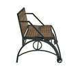 thumbnail image 5 of Weston Home Bastrop Walnut Finish Black Metal Outdoor Convertible Table/Bench, 5 of 12