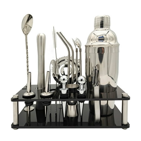 

TUOBARR Kitchen Gadgets Clearance Cocktail Shaker Set With Acrylic Stand 17-Piece Set Gifts For Men Dad Grandpa Stainless Steel Bartender Kit Bar Tools Set Home Bars Parties Traveling