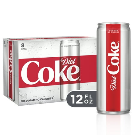 Diet Coke Soda Soft Drink 12 Fl Oz 8 Count Walmart Com