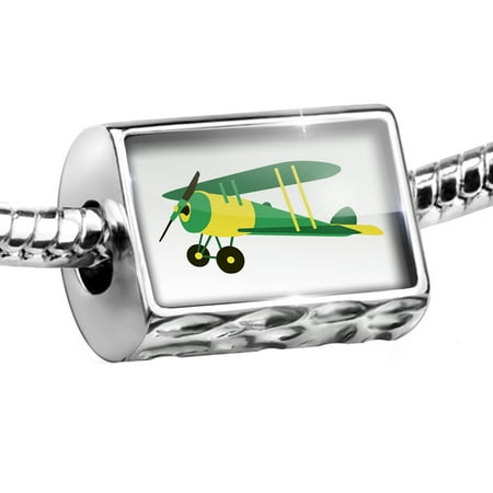 - Bead Kids Design Green Airplane Charm Fits All European Bracelets