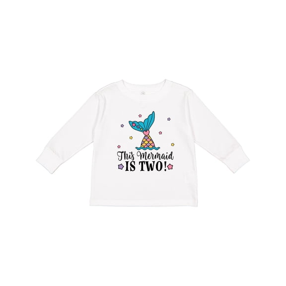 Inktastic Mermaid 2nd Birthday 2 Year Old Girls Long Sleeve Toddler T-Shirt