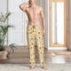 thumbnail image 2 of Fotbe Brown Leaf Sunflower Pantalones de Pijama para Hombre, Pantalones de Dormir, Pantalones de Casa con Cintura Ajustable y Bolsillos-3X-Large, 2 of 6