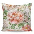 thumbnail image 2 of Pink White Flowers Decorative Pillowcase 20''x20'', Watercolor Rustic Botanical Floral Throw Pillow Covers Soft Cushion Case for Couch Sofa Bedroom Living Room, Pillowcase Boho Decor, 2 of 8