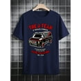 thumbnail image 2 of [Polyester T-Shirt] Summer Essential Men's Casual Crew Neck T-Shirt | Polyester, Machine Washable, Black, Red & White "THE A-TEAM" Graphic Print Design, Perfect Gift for Men, 2 of 8