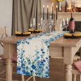 thumbnail image 2 of Table Runners 90 Inches Long Dress Scarves, Spring Blue Floral Farmhouse Coffee/Dining/Kitchen Table Runner for Living Room, Farmhouse Weeping Floral Leaves Burlap 13x90 Inch, 2 of 9