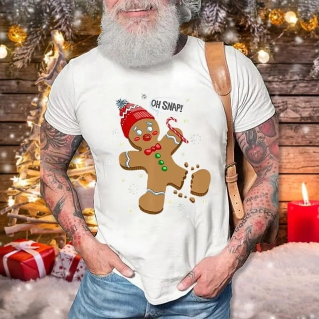 Camisetas Vintage para hombre, trajes navideños, ropa con gráfico de Papá Noel, ropa informal estilo Hip Hop con cuello redondo Extra grande para hombre, camisetas 2023