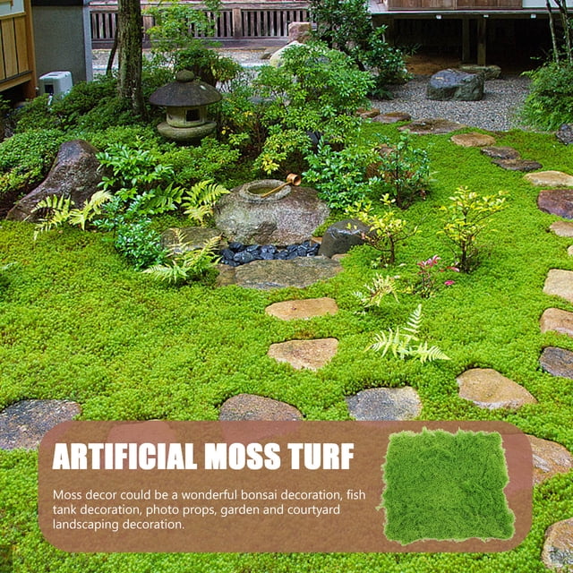 OULII Musgo Artificial Para Manualidades Y Paisajismo Con Textura En Material Espuma Epe