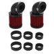 thumbnail image 1 of Motorcycle Air Filter 28 to 48mm Universal for 50cc 70cc 90cc 125cc Moped Scooter ATV Dirt Bike Black Red, 1 of 5
