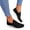 Black, variant on huanledash Spring Autumn Women Soft Sole Slip On Sneakers Rhinestone Breathable Flat Shoes