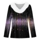 thumbnail image 3 of MHFRRA Camiseta Estampada de Manga Larga con Cuello, Ideal para Fiestas Navideñas, Blusa Informal y Acogedora para Celebraciones de Temporada y Reuniones Familiares. Púrpura Claro, 3 of 4