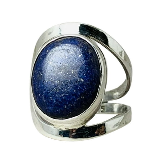 925 Sterling Silver Ring For Womens, Lapis Lazuli Ring Gemstone Unique Handcrafted Ring For Her