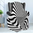thumbnail image 4 of Abstract Surreal Soft Flannel Fleece Blanket, Optical Illusion Stripes Monochrome Spiral Wirlpool Like Artwork, Cozy Plush for Indoor and Outdoor Use, 60" x 80", Charcoal Grey White, by Ambesonne, 4 of 5