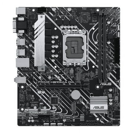 ASUS PRIME H610M-A D4-CSM LGA 1700 (Intel 12th & 13th Gen) Micro-ATX Commercial Motherboard (PCIe 4.0, DDR4, 2xM.2 slots, 1Gb LAN, rear USB 3.2 Gen 2 ports, DP/HDMI/D-Sub, SPI-TPM header, ACCE)