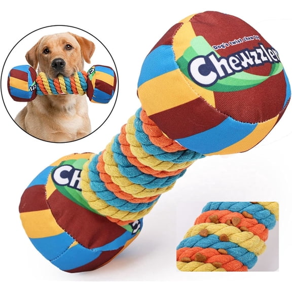 Dog Chew Toys, Tough Indestructible Dog Toys for Aggressive Chewers, Durable Squeaky Dog Toys for Teething, gentle cleansing massage supplies, stress relief, colorful dog rope, molare supplies