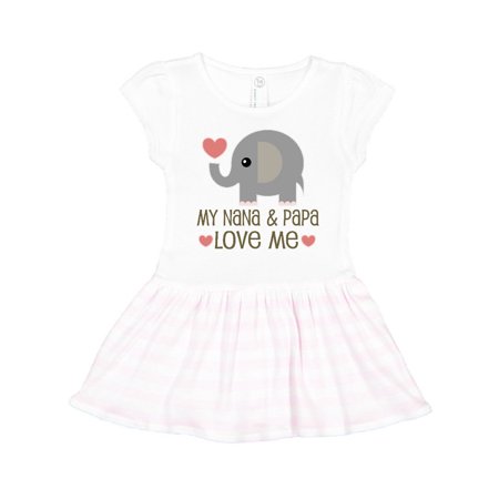 

Inktastic My Nana and Papa Love Me Gift Gift Toddler Girl Dress