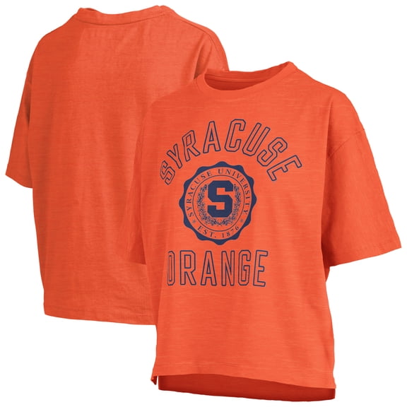 Women's Pressbox Orange Syracuse Orange Motley Crew Bishop Waist Length Oversized Slub T-Shirt