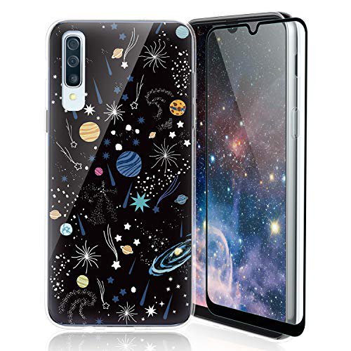 Tjs Phone Case Compatible With Samsung Galaxy A50 19 With Full Coverage Tempered Glass Screen Protector Ultra Thin Slim Tpu Matte Color Design Transparent Clear Soft Skin Cover Univers Walmart Com