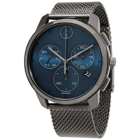 Movado Bold Thin Men's Grey ION Stainless Steel Chronograph Quartz Watch 3600721