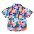 thumbnail image 2 of Xudanell Boys Summer Shirts Child Hawaii Vacation Shirt Cute Baby Button Short Sleeved Shirt, 2 of 6