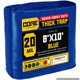 thumbnail image 1 of Core Tarps - Lona de poliéster de 20 mil, resistente al agua, resistente a los rayos UV, a prueba de desgarros y desgarros, con bordes reforzados para techo, camping, patio, piscina, barco (azul, 8 pi, 1 of 5