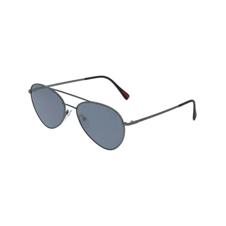Prada Women's Linea Rossa PS50SS-7CQ5L0-57 Grey Aviator Sunglasses