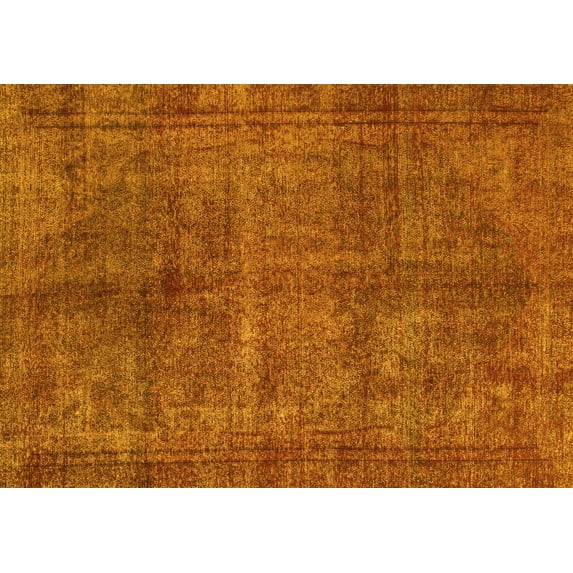 Ahgly Company Indoor Rectangle Abstract Yellow Modern Area Rugs, 7' x 10'